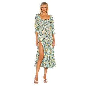 LoveShackFancy x Revolve - Floral Print Capri Dress in Acai Berry Sz XS